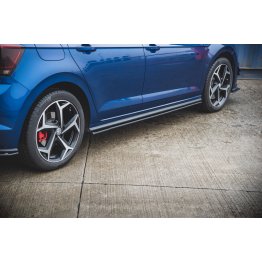 Накладки сплиттеры на пороги на Volkswagen Polo VI GTI